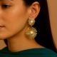 Pearl Glow 18K Gold Plated Floral Statement Earrings